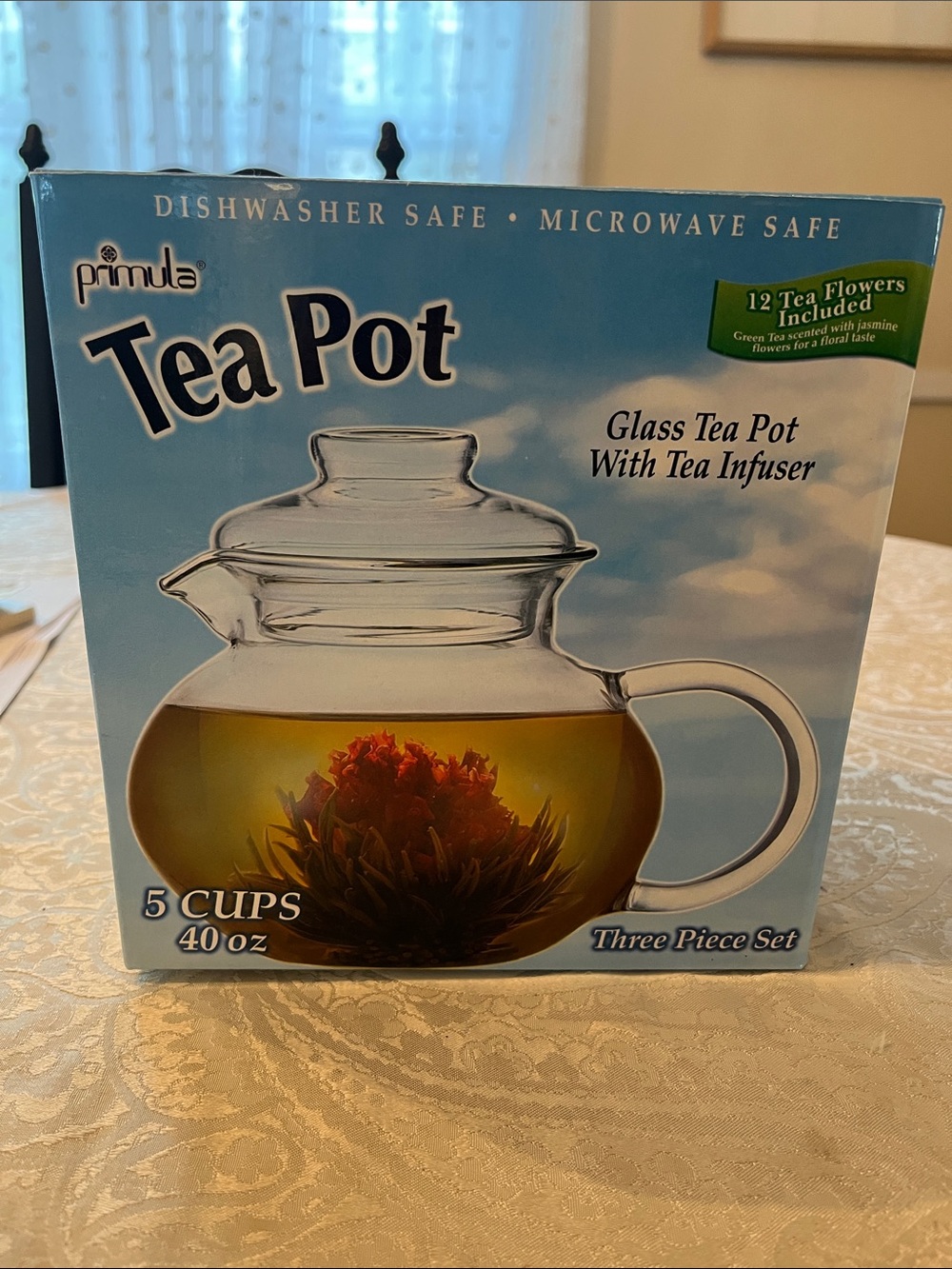 Primula Clear Glass Tea Pot with Infuser - Clear New!!
